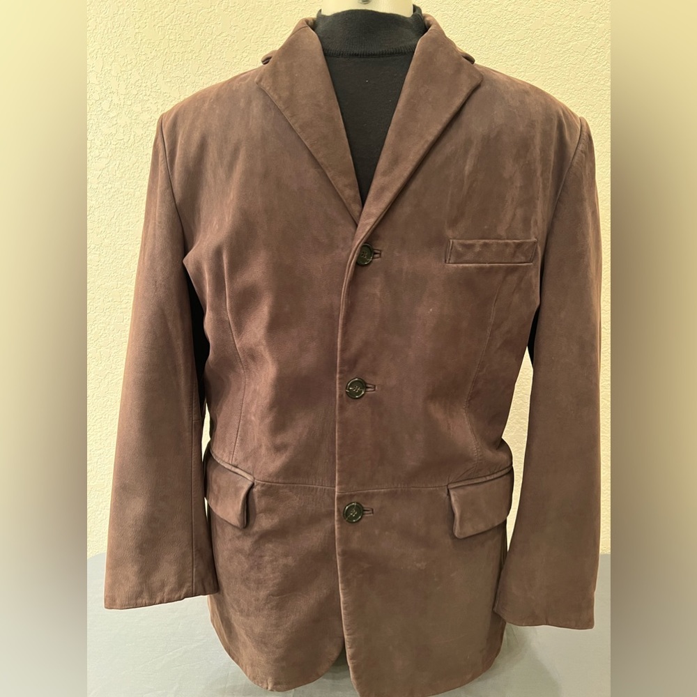 Alfani Men's Genuine Suede Leather Blazer Sport Coat Jacket 42 Chest S42 42S